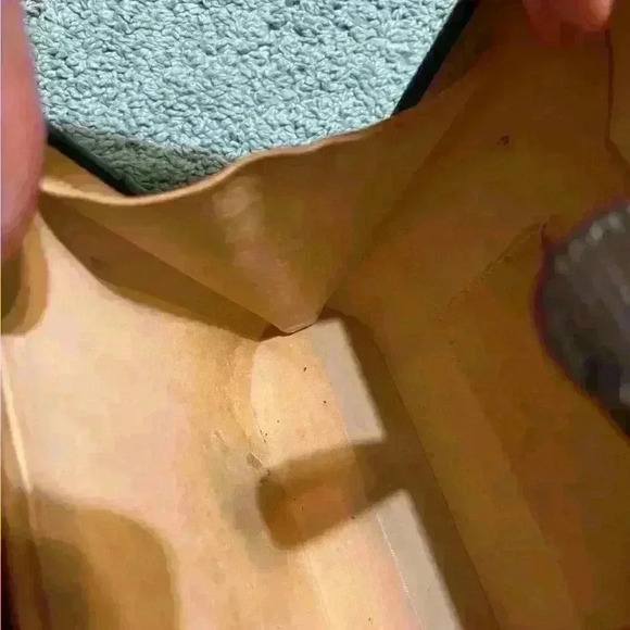 Reptile Skin Vintage Handbag Dark Brown - Picture 5 of 11